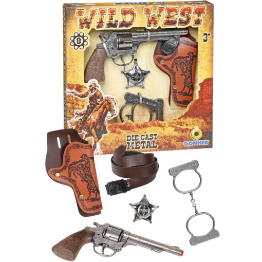 GONHER - WILD WEST COWBOY SET METAL 8-SHOT REVOLVER