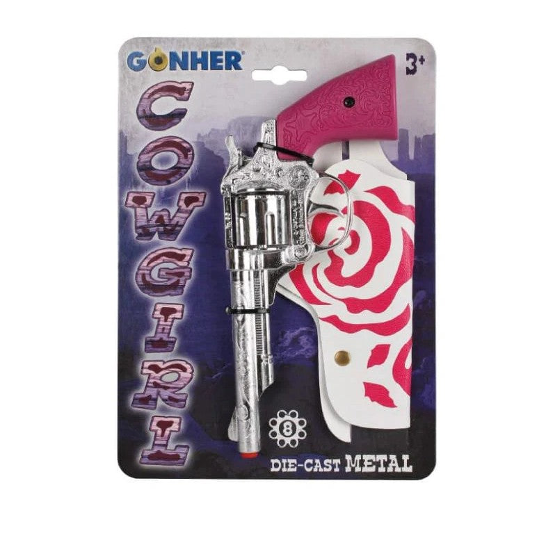 GONHER - COWGIRL 8-SHOT REVOLVER WITH HOLSTER - METAL