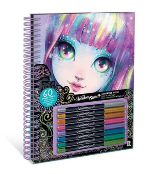 NEBULOUS STARS - BLACK PAGES COLOURING BOOK - ISADORA