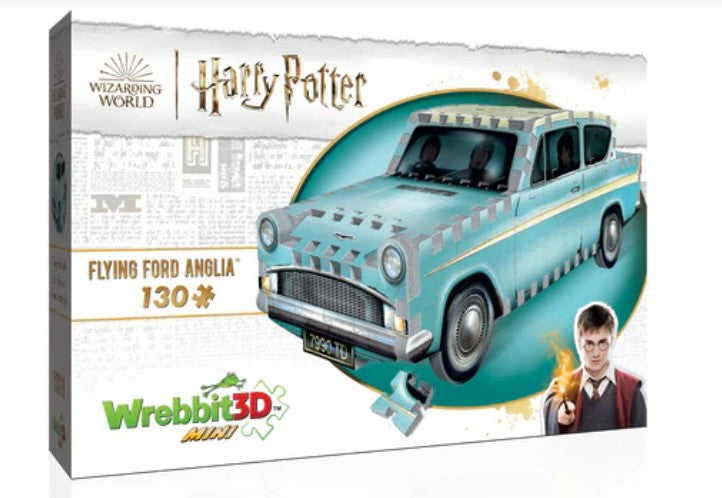 WREBBIT CASSE-TÊTE 3D 130 PIÈCES - MINI FORD ANGLIA VOLANTE - HARRY POTTER