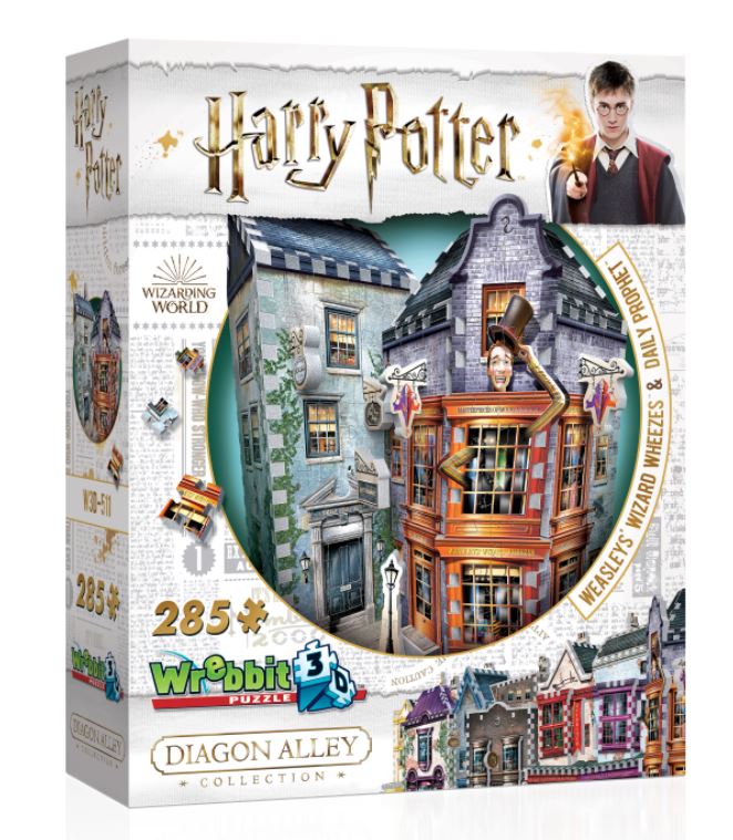 WREBBIT CASSE-TÊTE 3D 285 PIÈCES - WEASLEY, FARCES POUR SORCIERS FACÉTIEUX & LA GAZETTE DU SORCIER