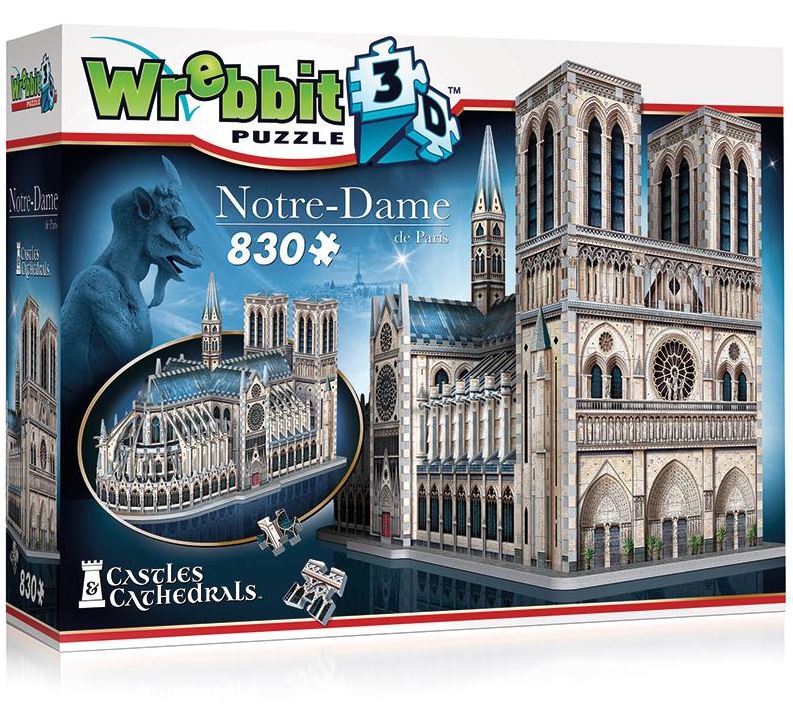 WREBBIT 3D JIGSAW PUZZLE 830 PIECES - NOTRE-DAME DE PARIS