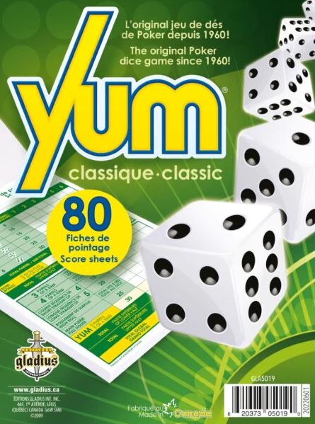 YUM BLOC OF 80 SCORE SHEETS