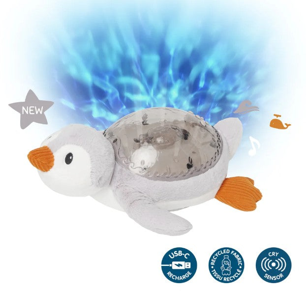 PENGUIN PLUSH - POLAR LIGHT NIGHT LIGHT WITH MUSIC AND RECHARGEABLE SENSOR