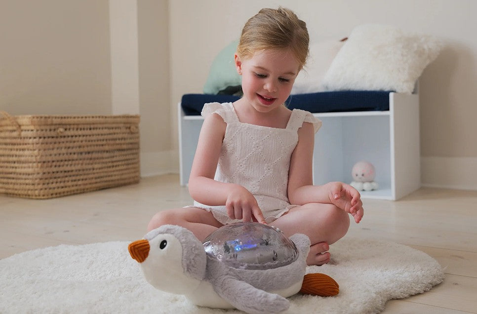 PENGUIN PLUSH - POLAR LIGHT NIGHT LIGHT WITH MUSIC AND RECHARGEABLE SENSOR
