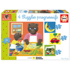 EDUCA 4 CASSE-TÊTES PROGRESSIFS - PETIT OURS BRUN #19884