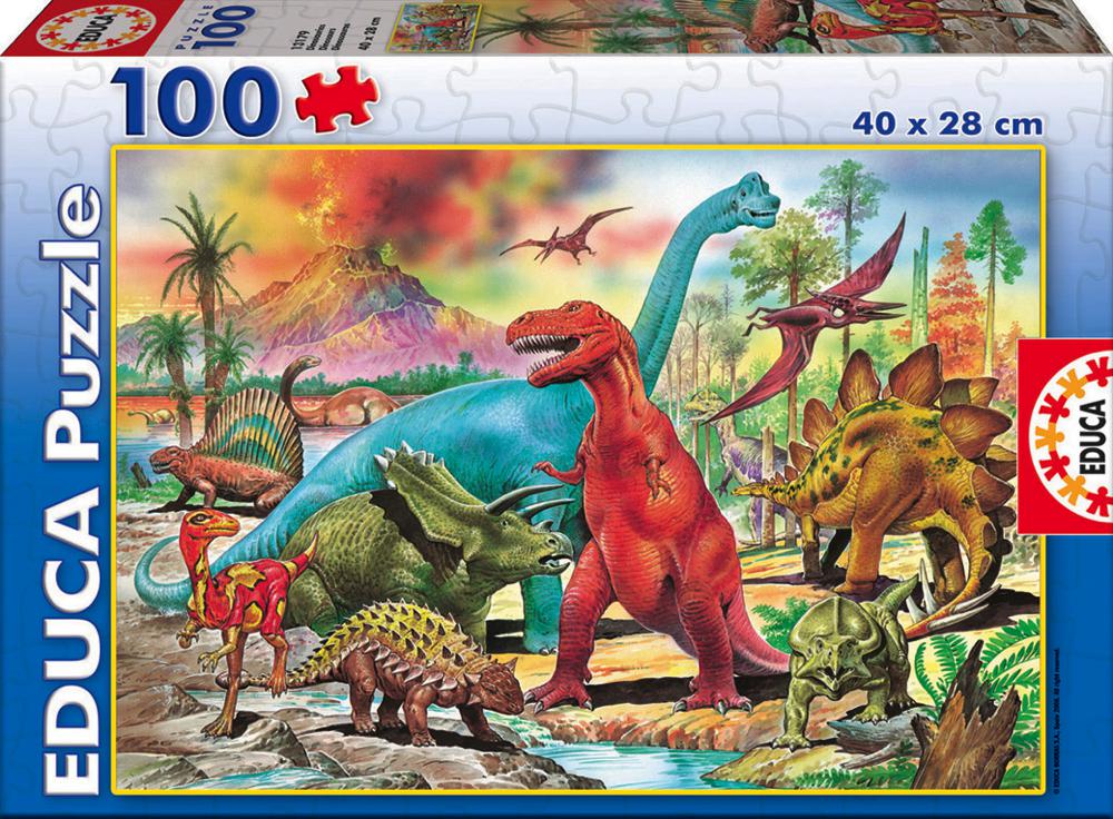 EDUCA CASSE-TÊTE 100 PIÈCES - DINOSAURES
