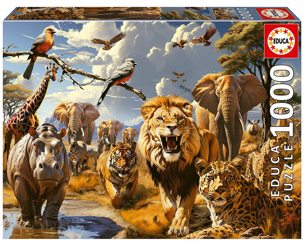 EDUCA CASSE-TÊTE 1000 PIÈCES - ANIMAUX SAUVAGES #19920