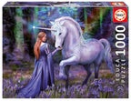 EDUCA CASSE-TÊTE 1000 PIÈCES - BLUEBELL WOODS ANNE STOKES #18494