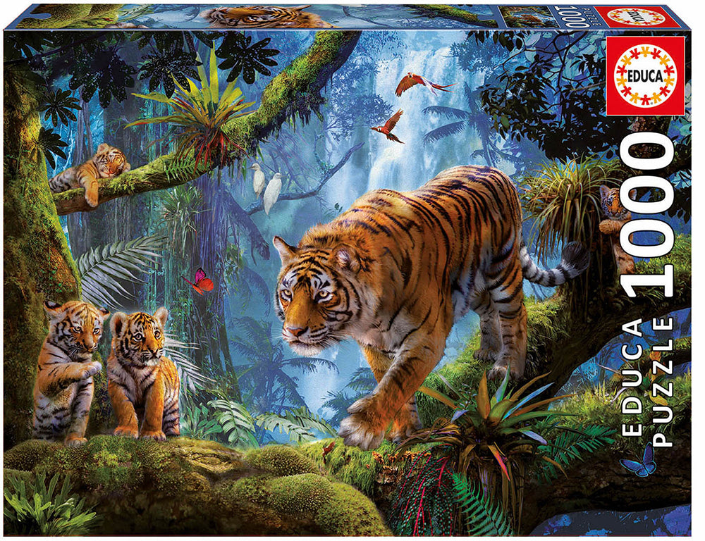 EDUCA CASSE-TÊTE 1000 PIÈCES - TIGRES SUR L'ARBRE #17662