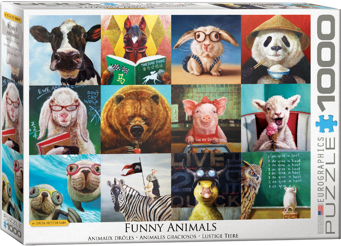 EUROGRAPHICS CASSE-TÊTE 1000 PIÈCES - ANIMAUX DRÔLES (LUCIA HEFFERNAN)