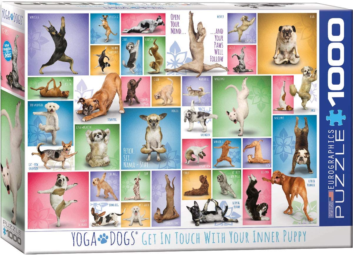 EUROGRAPHICS JIGSAW PUZZLE 1000 PIECE - YOGA DOGS