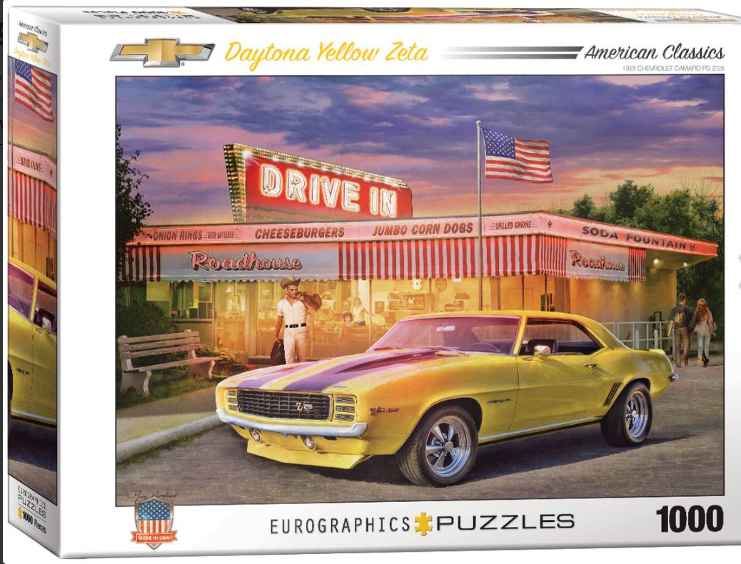 EUROGRAPHICS JIGSAW PUZZLE 1000 PIECES - DAYTONA YELLOW ZETA BY NESTOR TAYLOR #6000-0986