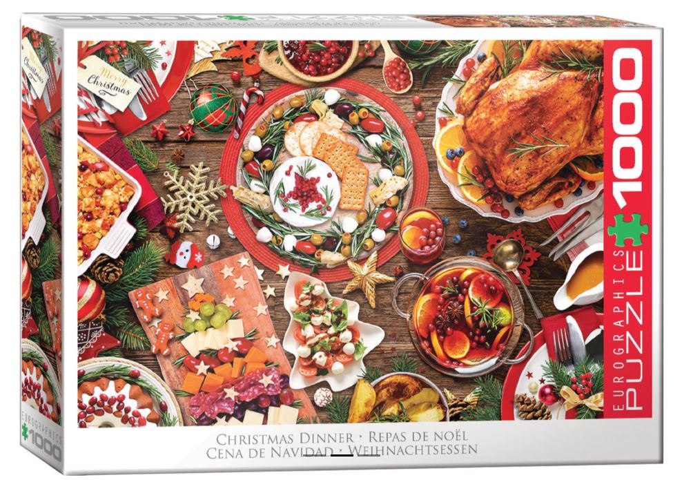 EUROGRAPHICS JIGSAW PUZZLE 1000 PIECES - CHRISTMAS DINNER #6000-5829