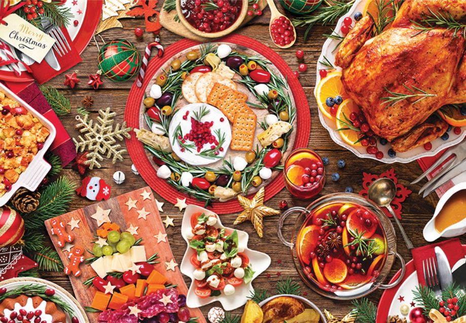 EUROGRAPHICS JIGSAW PUZZLE 1000 PIECES - CHRISTMAS DINNER #6000-5829