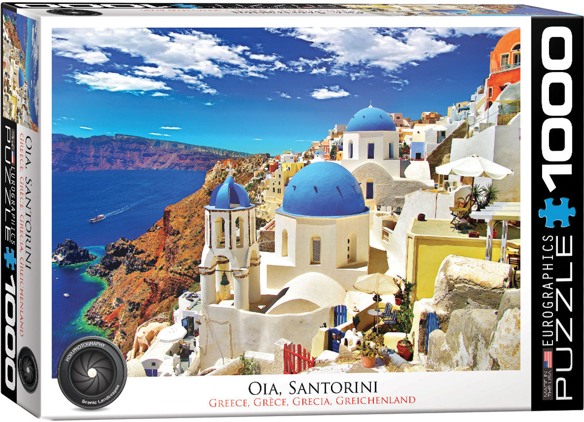 EUROGRAPHICS CASSE-TÊTE 1000 PIÈCES - OIA SANTORINI, GRÈCE (PHOTOGRAPHIE HDR)