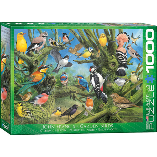 EUROGRAPHICS JIGSAW PUZZLE 1000 PIECES - GARDEN BIRDS (JOHN FRANCIS)