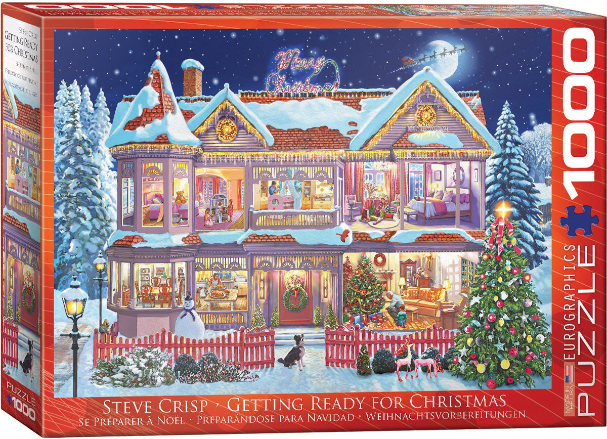 EUROGRAPHICS JIGSAW PUZZLE 1000 PIECES - PREPARATIONS FOR CHRISTMAS