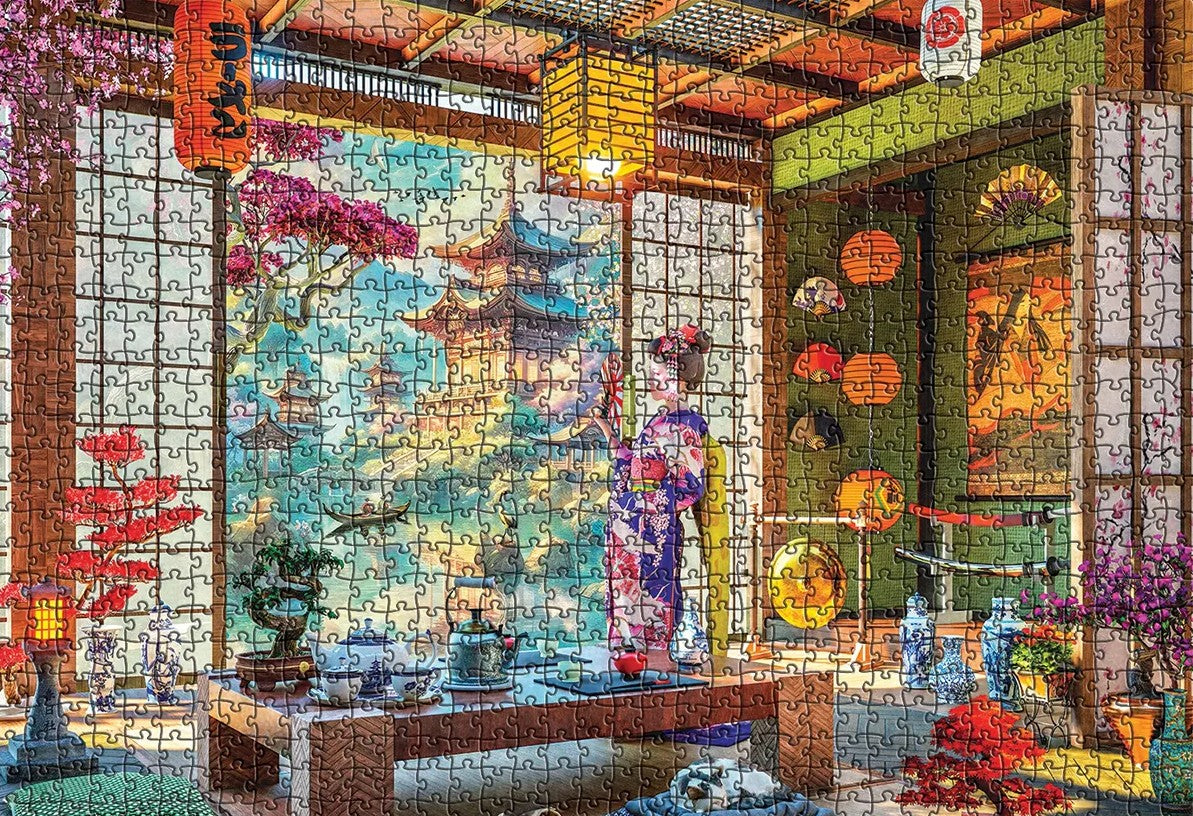 EUROGRAPHICS CASSE-TÊTE 1000 PIÈCES - SALON DE THÉ AU JAPON #6000-6155