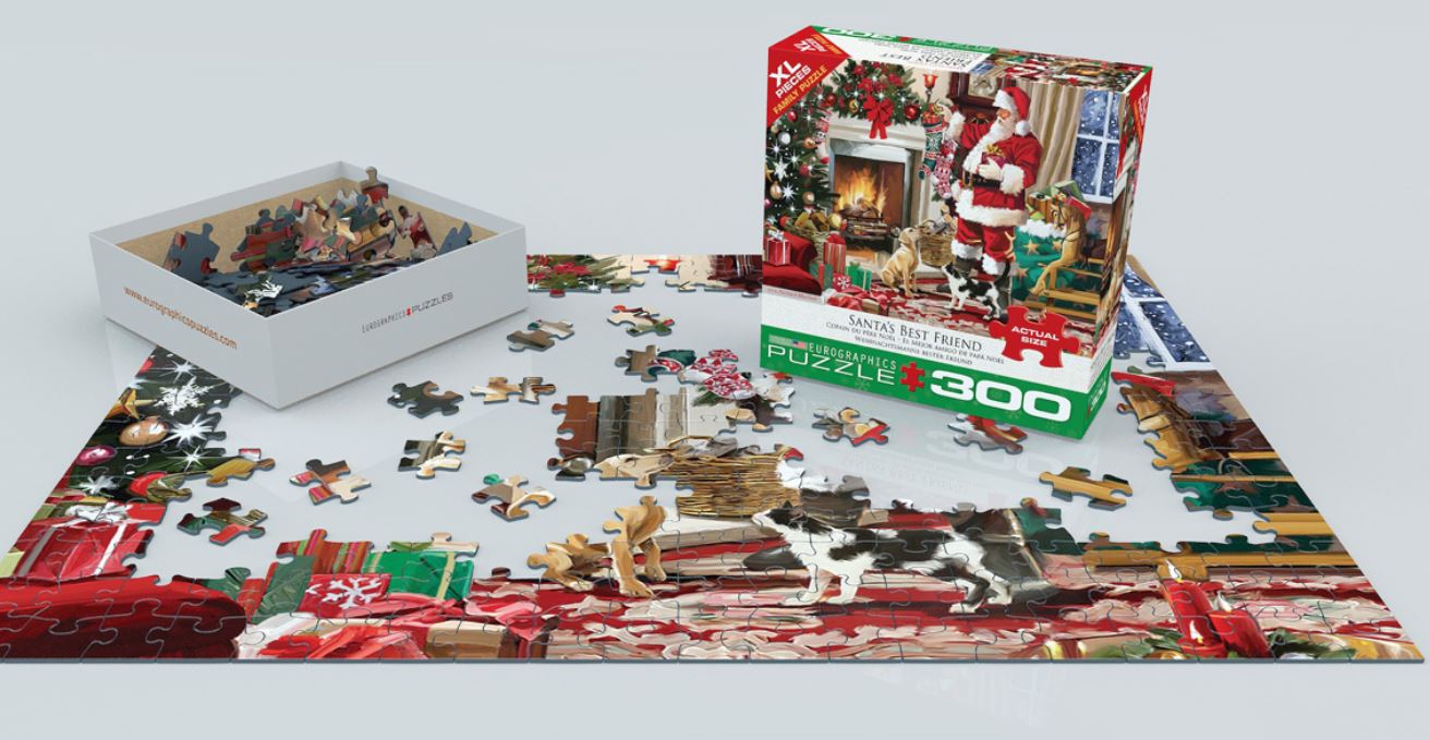 EUROGRAPHICS JIGSAW PUZZLE 300 LARGE PIECES - SANTA'S BUDDIES
