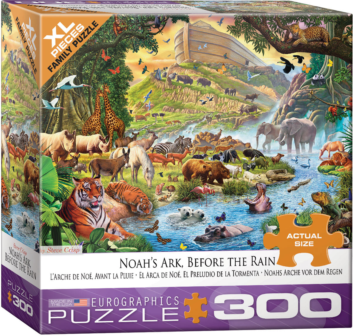 EUROGRAPHICS JIGSAW PUZZLE 300 LARGE PIECES - NOAH'S ARK BEFORE THE FLOOD