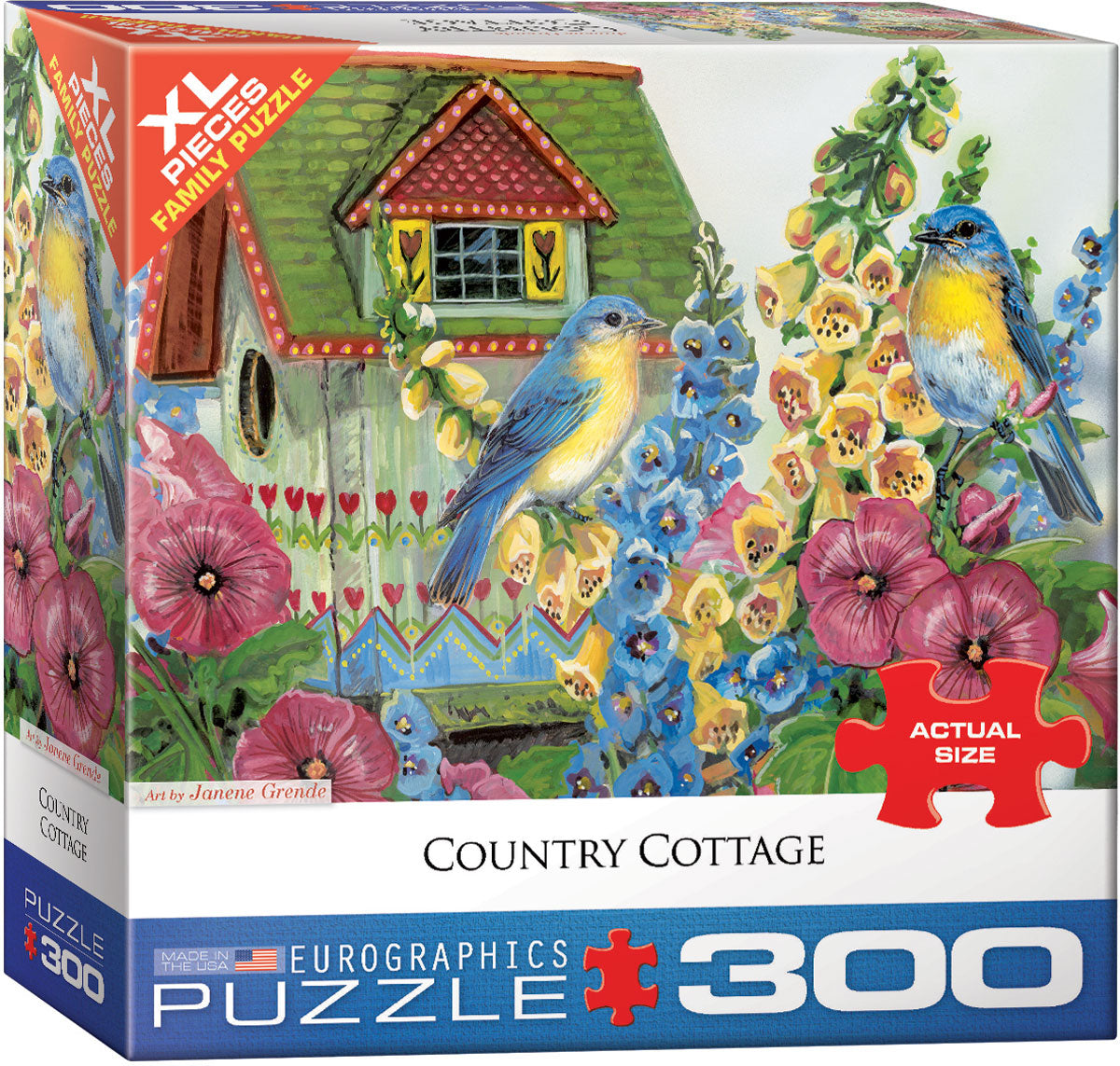 EUROGRAPHICS JIGSAW PUZZLE 300 LARGE PIECES - COUNTRY COTTAGE
