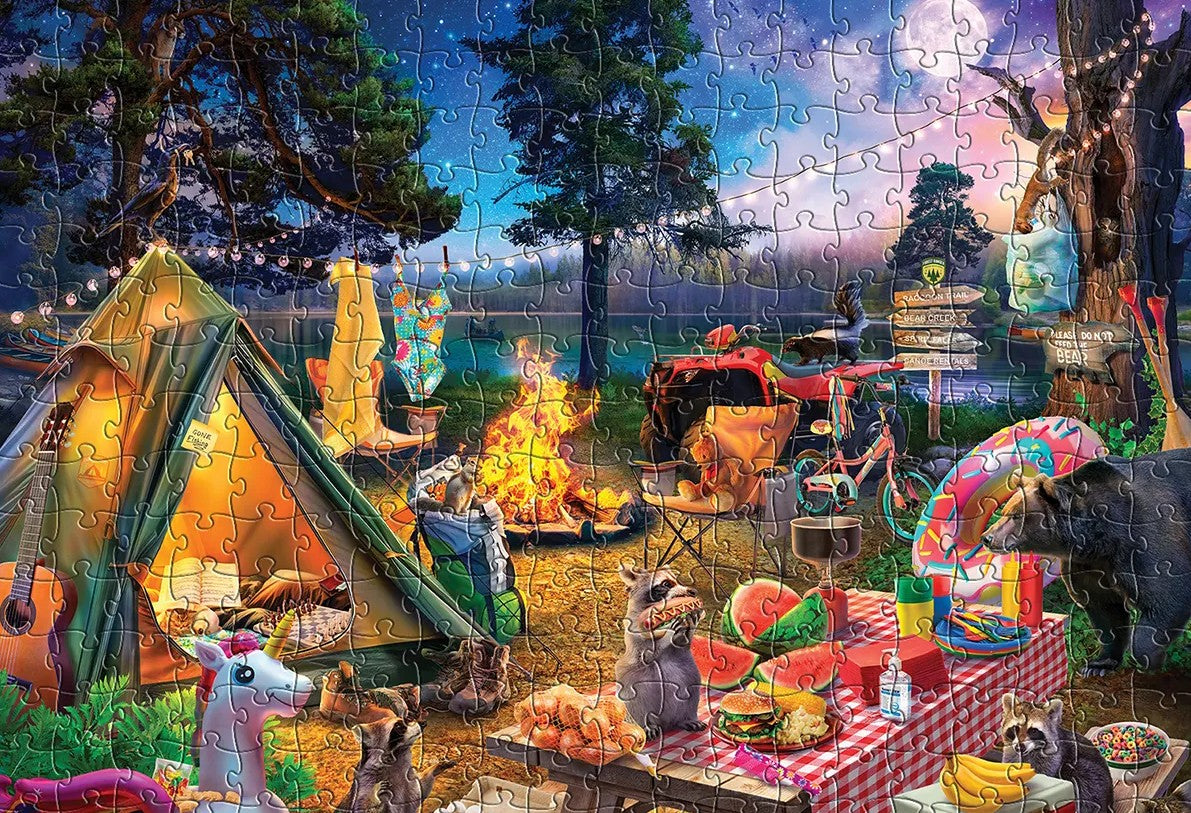 EUROGRAPHICS JIGSAW PUZZLE 300 LARGE PIECES - CAMPING LIFE #8300-6148