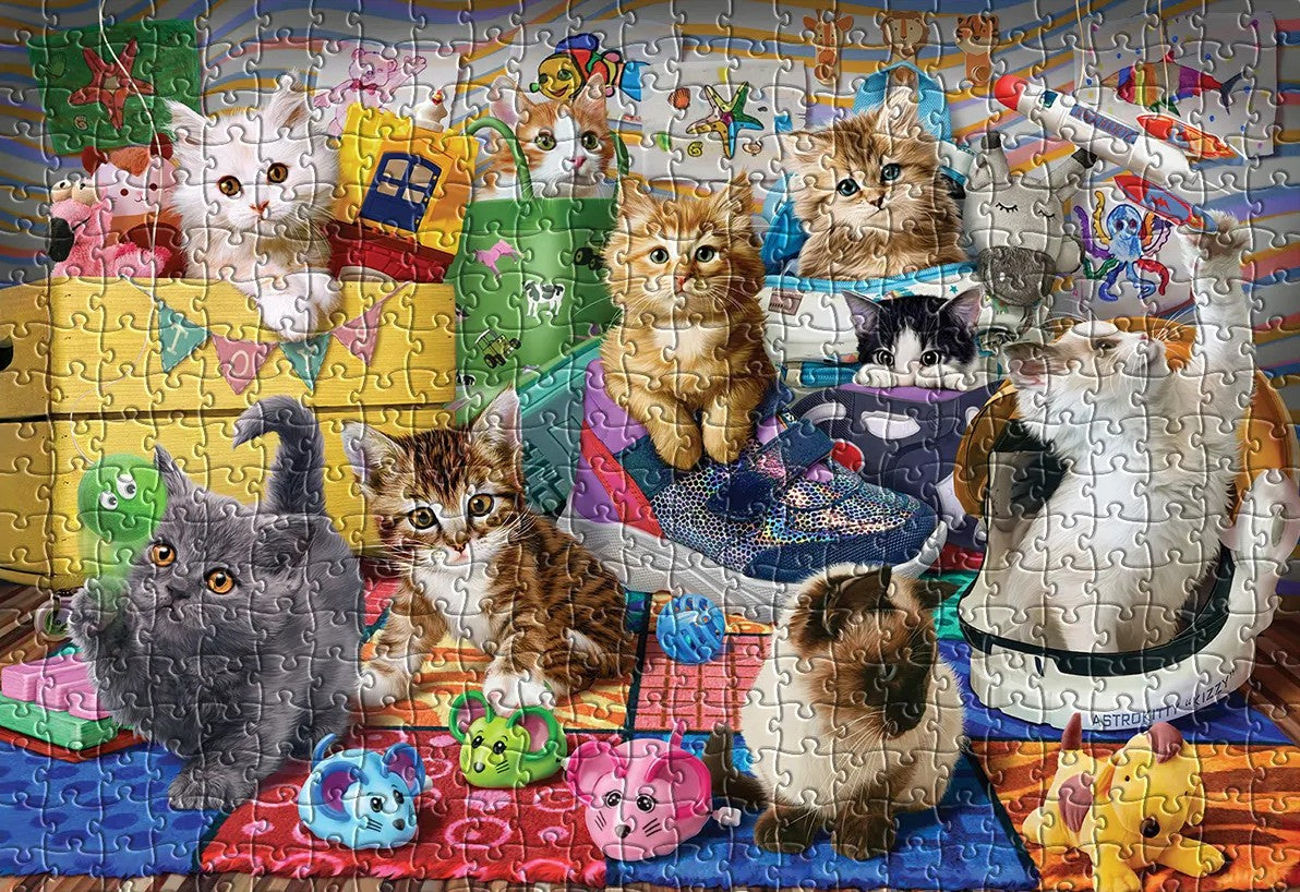EUROGRAPHICS CASSE-TÊTE 500 LARGES PIÈCES - RÉCRÉATION DES CHATONS #8500-6143