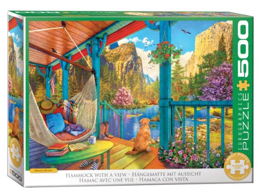 EUROGRAPHICS JIGSAW PUZZLE 500 PIECES - HAMMOCK WITH A VIEW #8500-5885