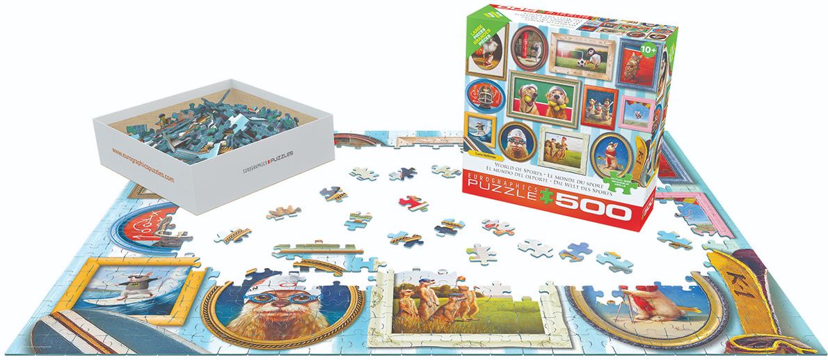 EUROGRAPHICS JIGSAW PUZZLE 500 PIECES - WORLD OF SPORTS