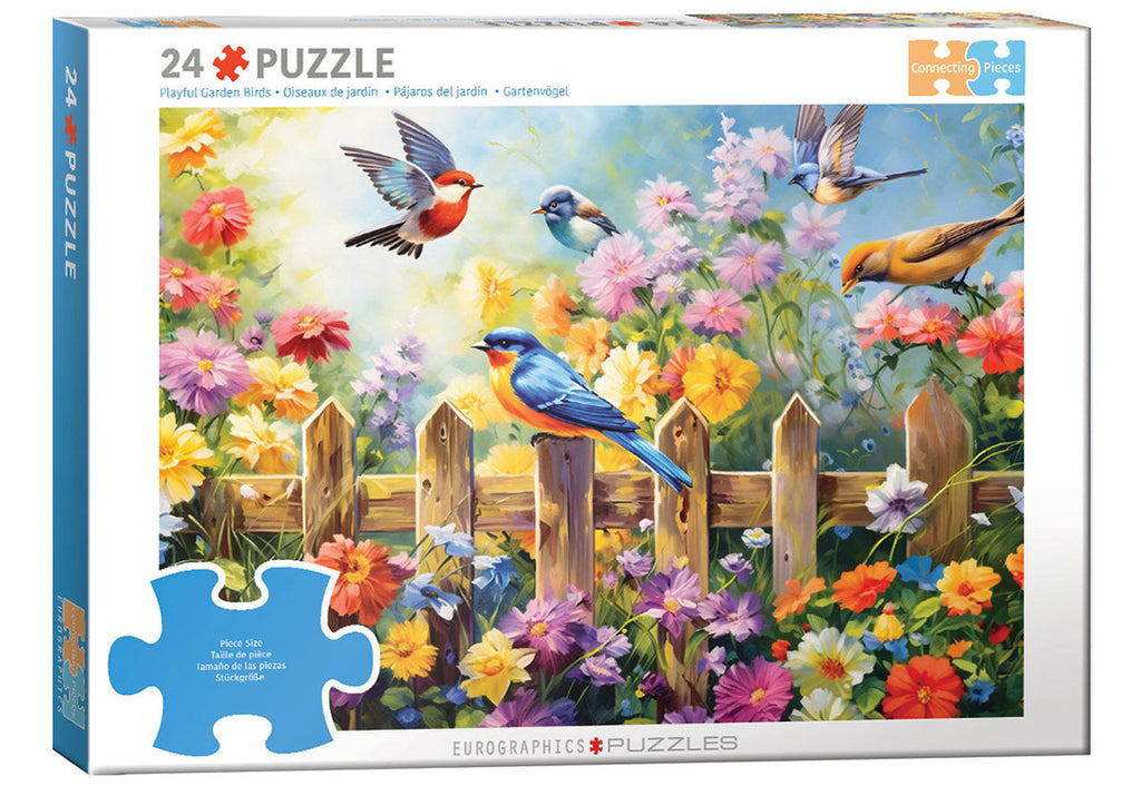 EUROGRAPHICS CASSE-TÊTE CONNEXION 24 PIÈCES - OISEAUX DE JARDIN JOUEURS #9724-0873