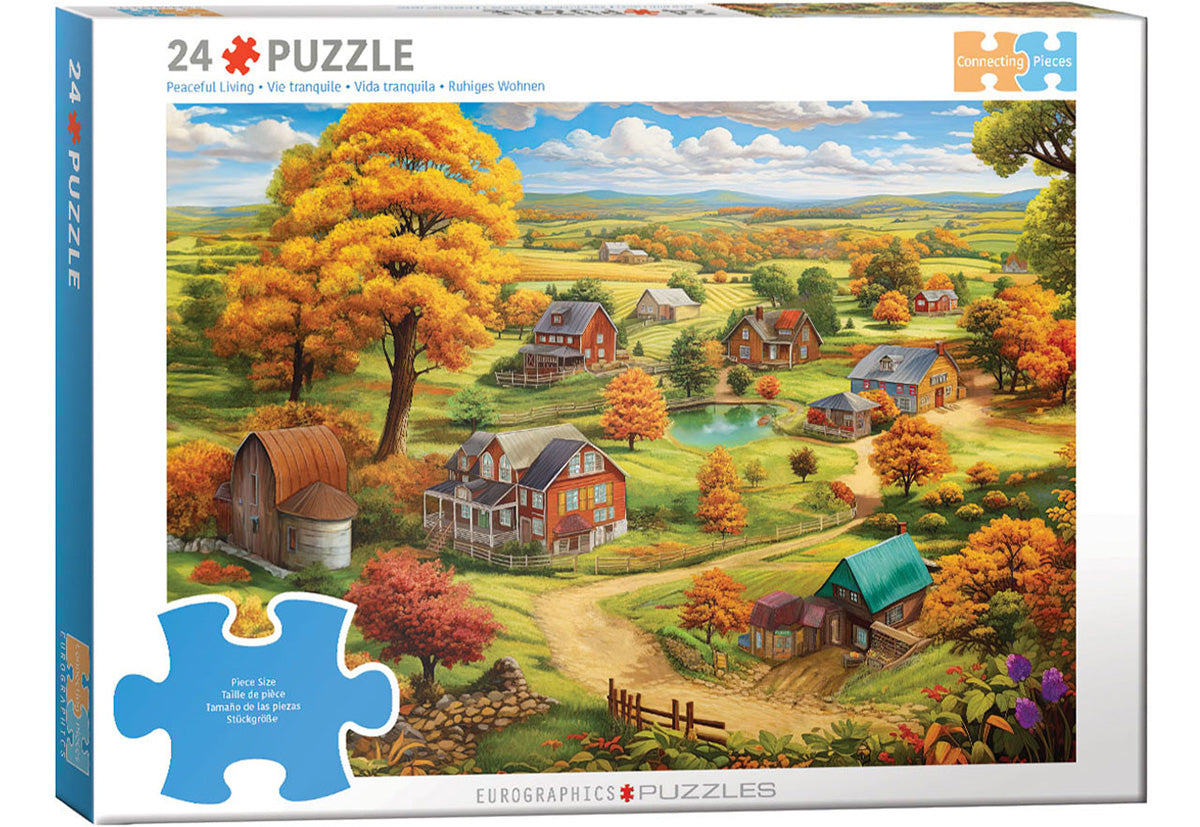 EUROGRAPHICS JIGSAW PUZZLE CONNECTION 24 PIECES - LIVING IN PEACE (BIGELOW ILLUSTRATIONS) #9724-0873-2