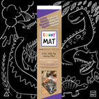 COLOR-IN PLACEMAT WITH CRAYONS - DINOSAURS