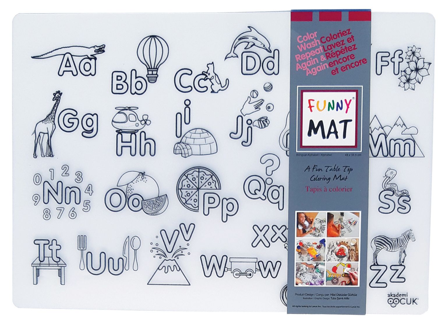NAPPERON À COLORIER - L'ALPHABET