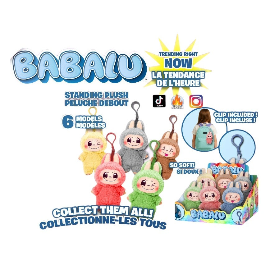 BABALU - STANDING KEYCHAIN - 15 CM (6 IN) ASST - LABUBU STYLE