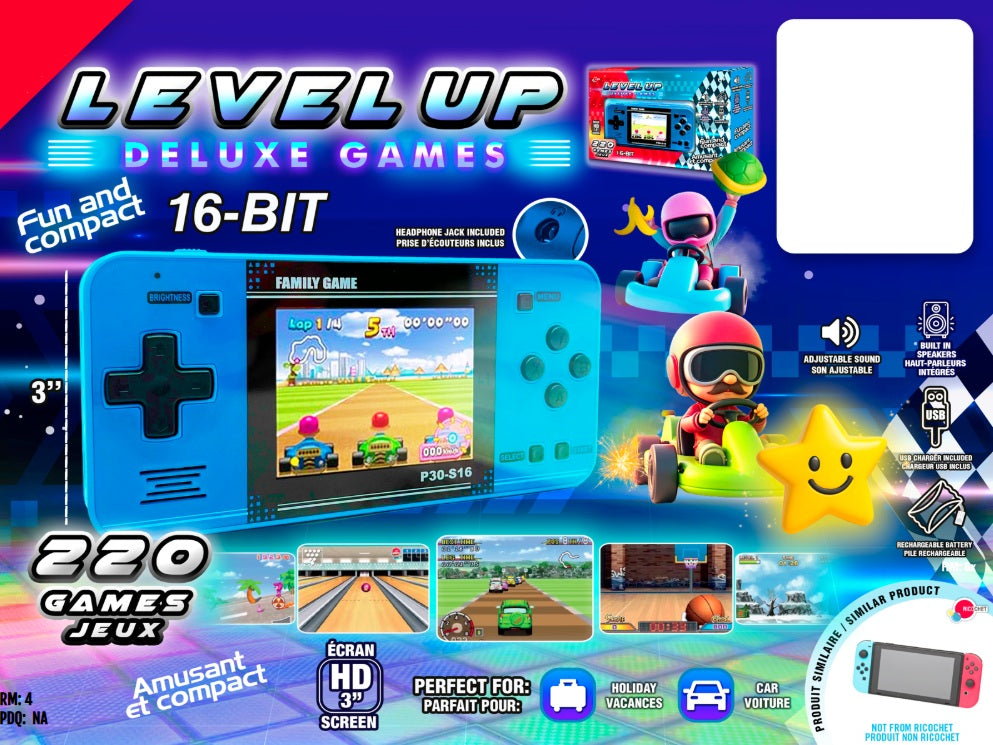 16-BIT HANDHELD RETRO GAMING CONSOLE (ARCADE)