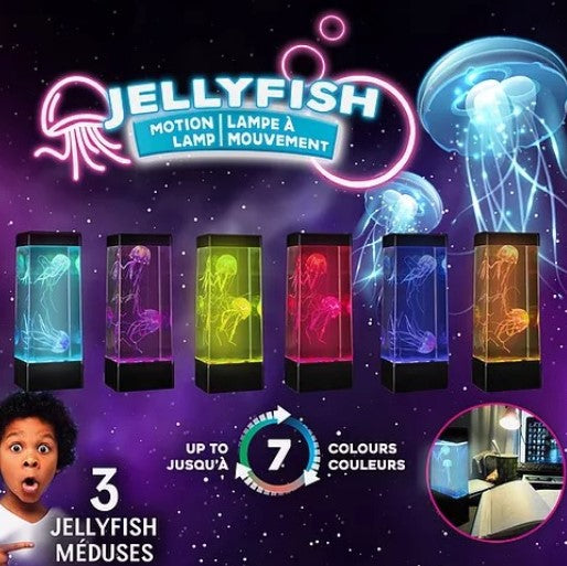 9" JELLYFISH MOTION LAMP ASST