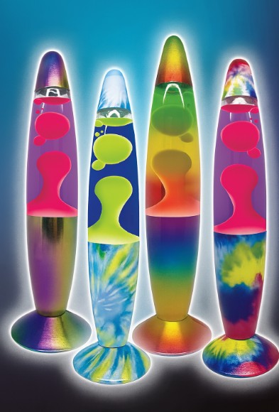 LAVA LAMP WAX MOOD 13.5" RAINBOW SERIES 2 (MOTION LAMP) ASST