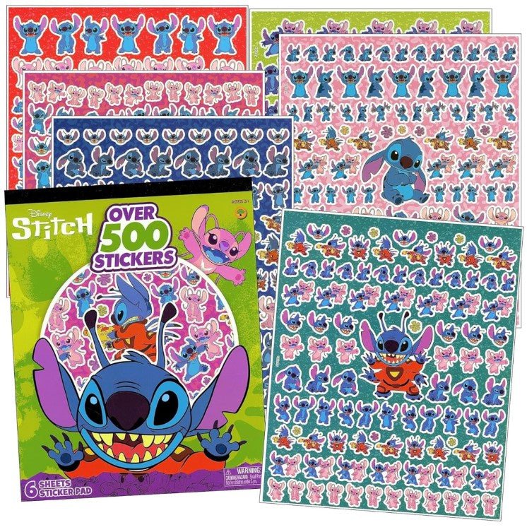 LIVRET D'AUTOCOLLANTS STITCH 8"X10" – 6 FEUILLES