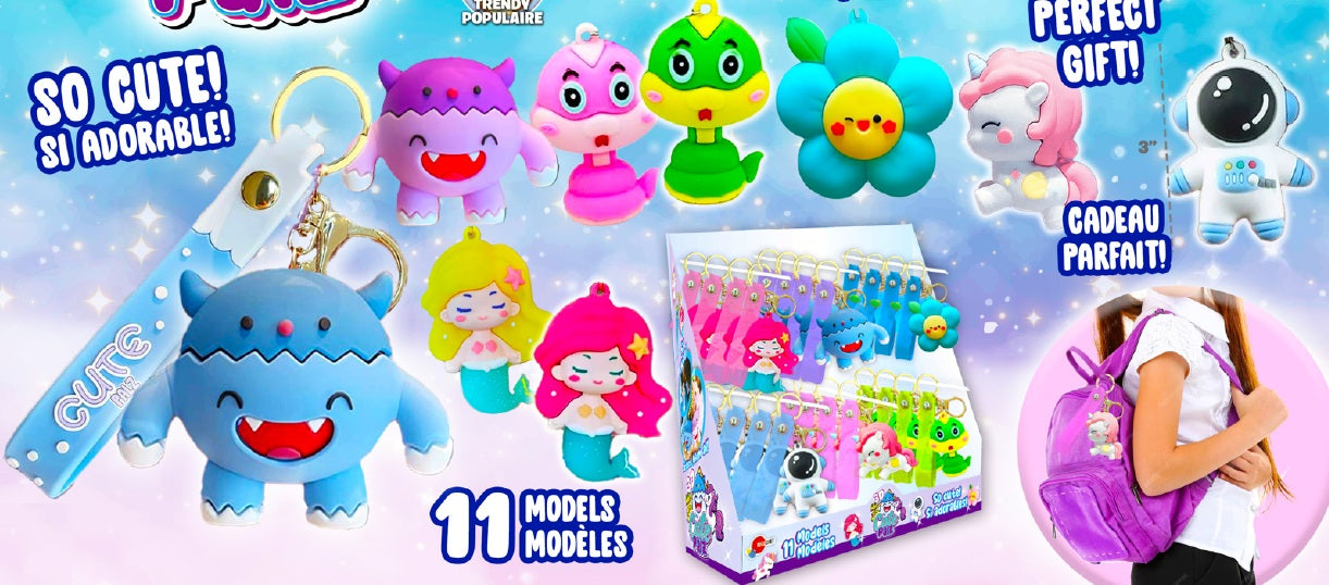 CUTE 3D PALZ KEYRING ASST