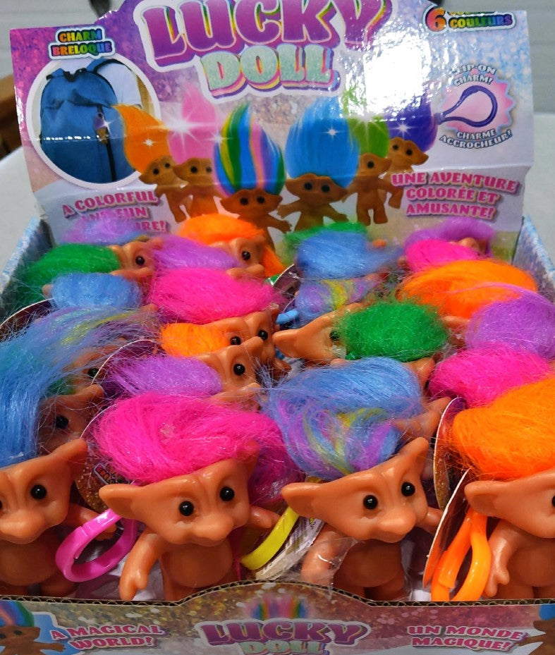 PORTE-CLÉS - POUPÉE CHANCE TROLL 10CM ASST