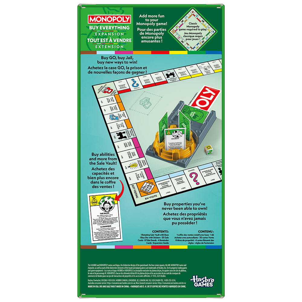 JEU MONOPOLY - EXTENSION TOUT EST À VENDRE - Version multilingue