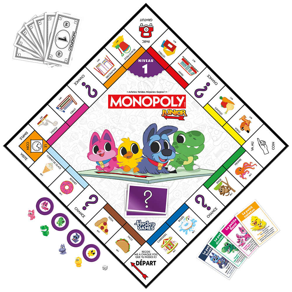 MONOPOLY JUNIOR 2-IN-1 GAME BILINGUAL REFRESH