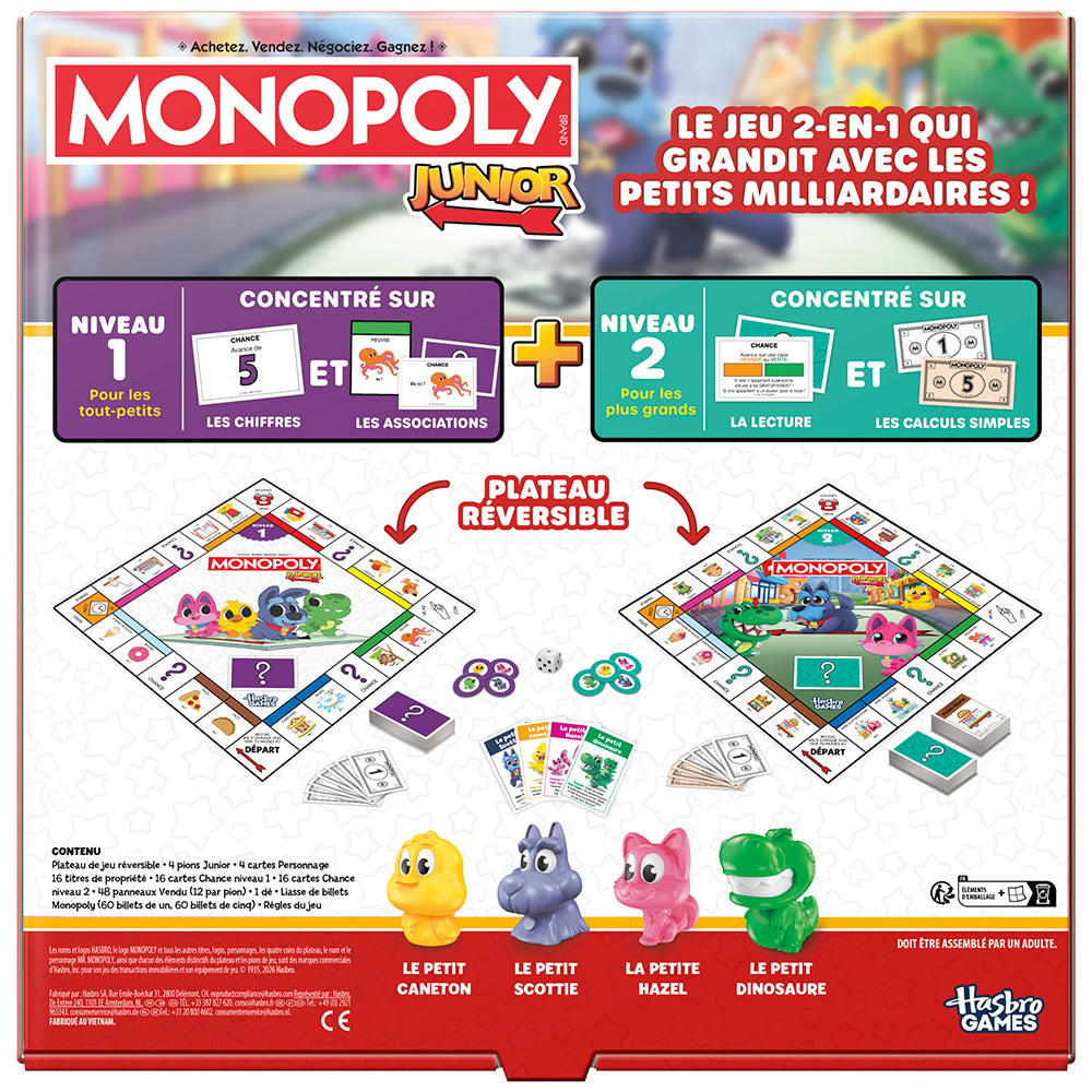 MONOPOLY JUNIOR 2-IN-1 GAME BILINGUAL REFRESH