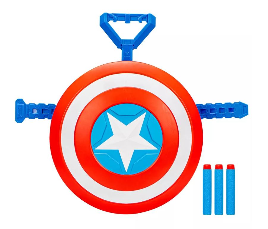MARVEL MECH STRIKE MECHASAURS - BLASTER REDWING NERF DE CAPTAIN AMERICA 3 FLÉCHETTES