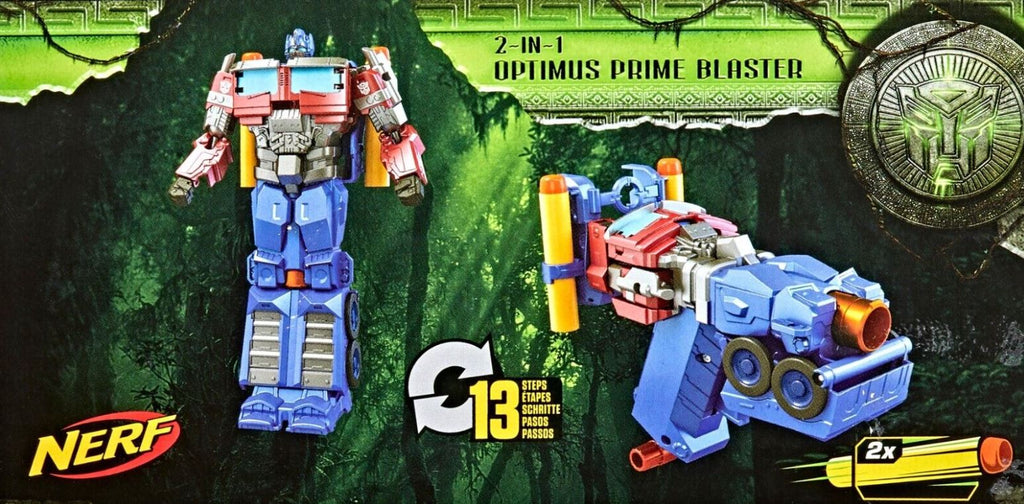 NERF 2-IN-1 CONVERTIBLE BLASTER - TRANSFORMERS OPTIMUS PRIME WITH 17.5 CM ACTION FIGURE MODE