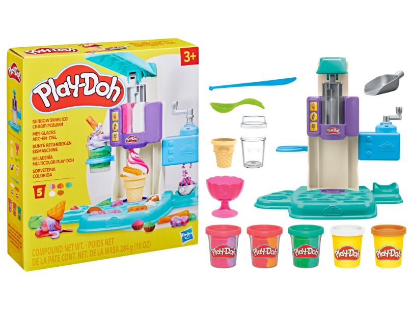 PLAY-DOH MODELING DOUGH - RAINBOW SWIRL ICE CREAM PLAYSET