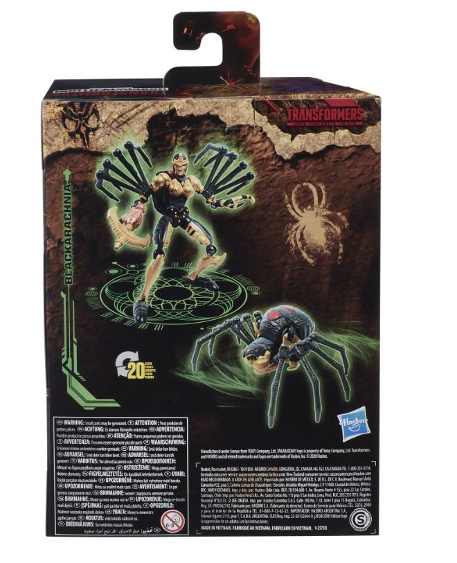 TRANSFORMERS GENERATIONS WAR FOR CYBERTRON KINGDOM - WFC-K5 BLACKARACHNIA DELUXE FIGURE - SPIDER