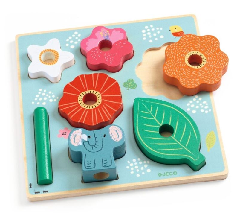 DJECO - HAPPY BILINGUAL PUZZLE AND STACK