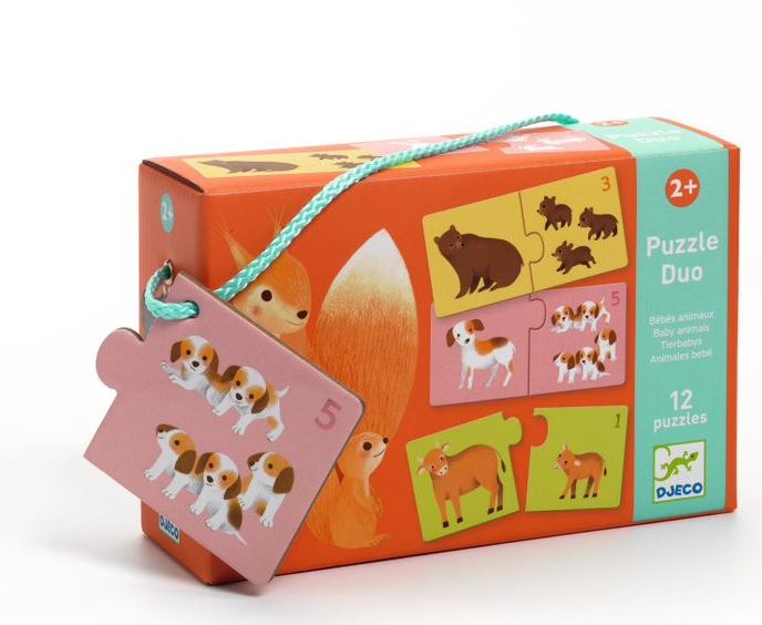 DJECO DUO PUZZLE 24 PIECES - BABY ANIMALS #DJ08197